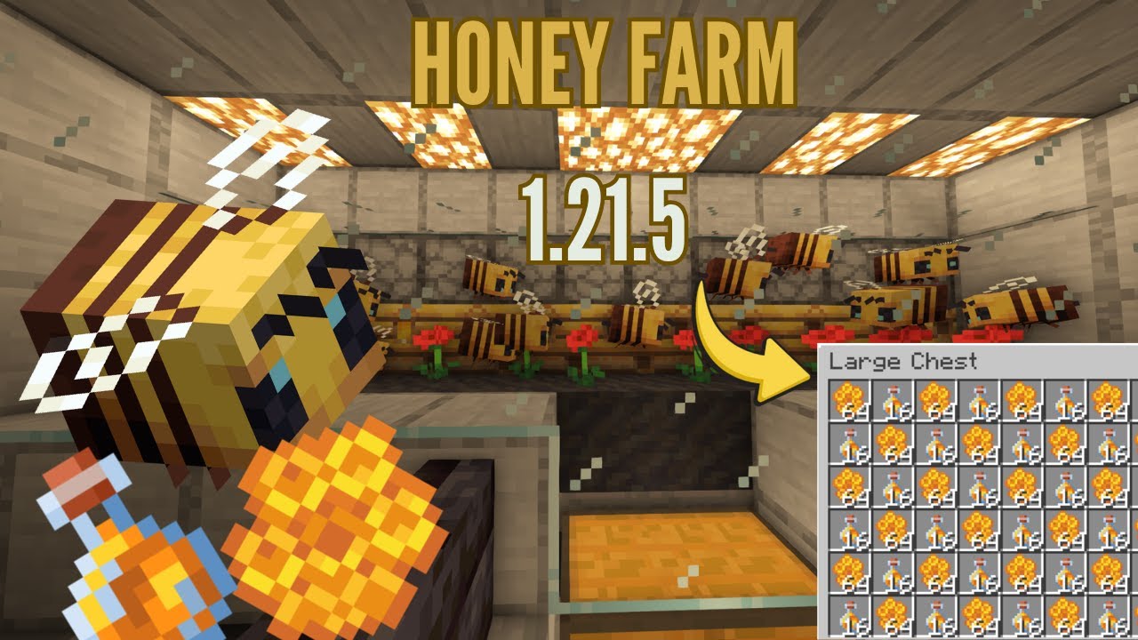 The BEST Minecraft Automatic Bee Farm in 1.21.6+ [EXPANDABLE] - YouTube
