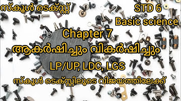 SCERT SCHOOL TEXT CLASS 6 BASIC SCIENCE CHAPTER 7 ആകർഷിച്ചും വികർഷിച്ചും LP/UP, LDC, LGS KERALA PSC