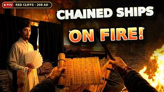 POV: You Steer a Blazing Fire-Ship at Red Cliffs in China (208 AD)