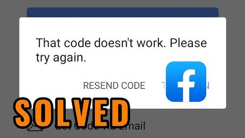 Fix Facebook That code doesn