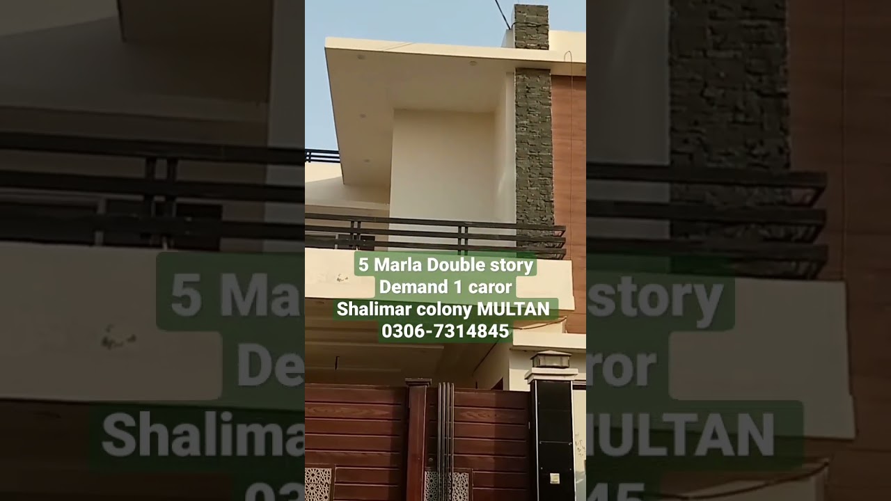 5 Marla Double story House for sale Shalimar colony MULTAN