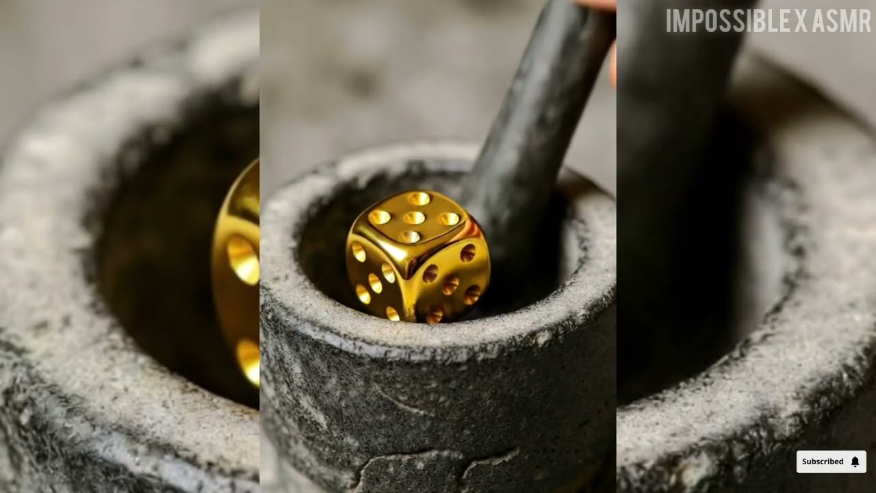 I Crushed a GOLDEN Dice… The Sound Is Unreal 🤯 | Satisfying ASMR 4K  