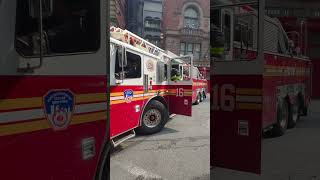 Ladder 16 Responding From Quarters On East 67Th Street In Manhattan