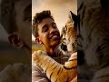 Boy And Tiger Friendship🐯🧍🧑‍🦱