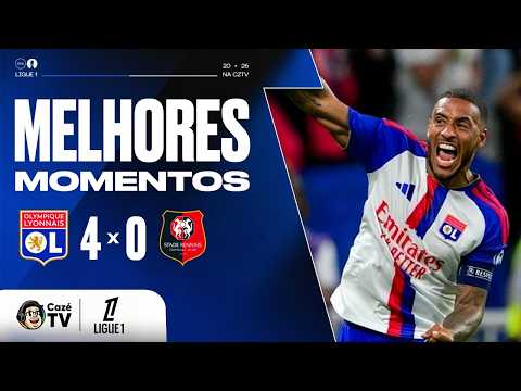 MELHORES MOMENTOS: LYON 4 x 0 RENNES | LIGUE 1 26/27 | 4ª RODADA