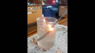 Sparklers burning under water