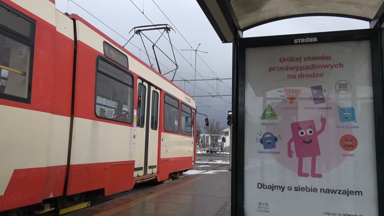 Tram Ride in Gdańsk, Poland. 🚋 5 from Uniwersytet Gdański to Wojska Polskiego