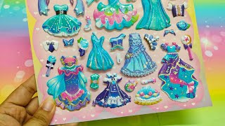 Play sticker 🌈🌷I mixed stylish pink and blue princess dresses