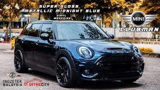 Mini Cooper Clubman wrapped in @inozetek  Metallic Midnight Blue.