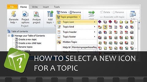 How to select a new icon for a topic in HelpNDoc (Step-by-step guide)