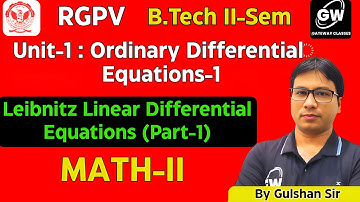 RGPV Maths -2 I Unit-1 Lec-2 I By Gulshan Sir I Gateway Classes