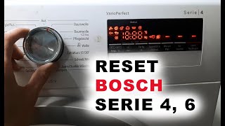 RESET Bosch Serie 4, Serie 6