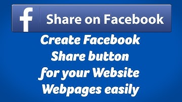 How to create facebook share and like button for webpage