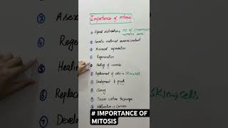 Importance Of Mitosis Class 12 Biology Samina Ch Tutorial