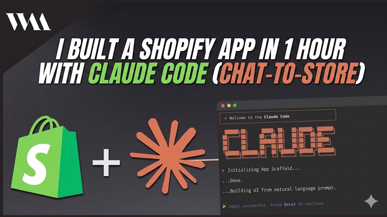 I Built a Shopify App in 1 Hour With Claude Code (Chat-to-Store) - YouTube