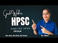 Good wishes for HPSC English Literature Exam 2025 from Dr. Neha