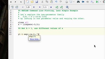 MATLAB Command Line Plotting- Less simple example