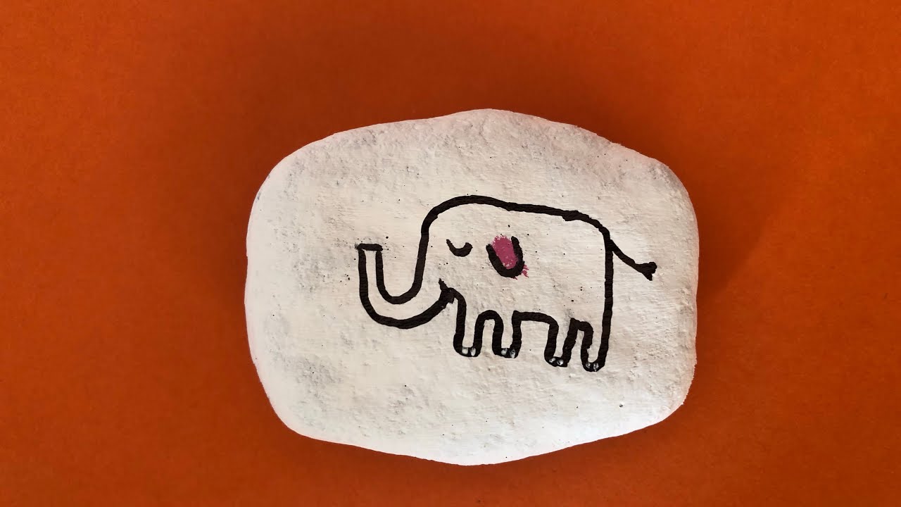 Роспись по камню-ЛЕГКО СДЕЛАТЬ-СЛОН-18