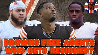 CLEVELAND BROWNS FREE AGENCY -  WHO GETS RESIGNED - UK BROWNS FAN
