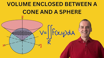 Find the volume enclosed between a sphere and a cone | polar coordinates | double integration