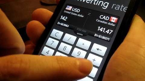 Currency Tile for Windows Phone 7