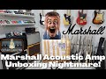 Marshall acoustic guitar amplifier unboxing nightmare