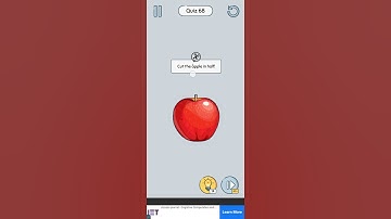 Brain Up Quiz Level 68 Cut the apple in half - Gameplay Solution Walkthrough