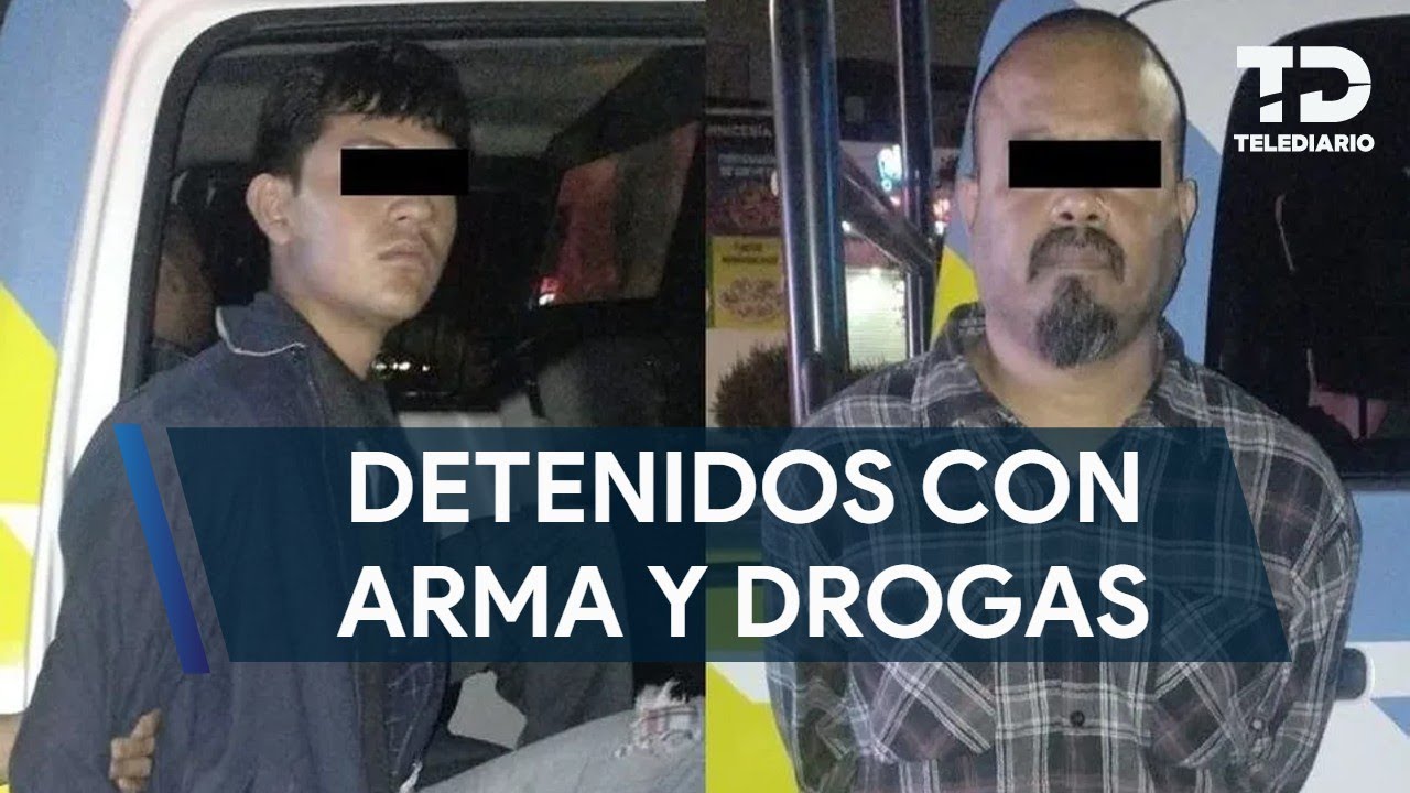 Detienen a dos hombres con arma y drogas al norte de Monterrey - YouTube