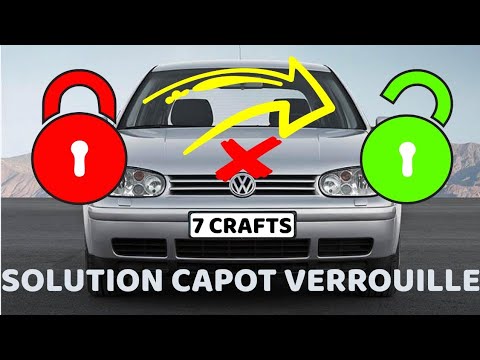 Ouverture capot de l'exterieur volswagen mem que verouillee (mecano) فتح غطاء محرك السيارة من الخارج