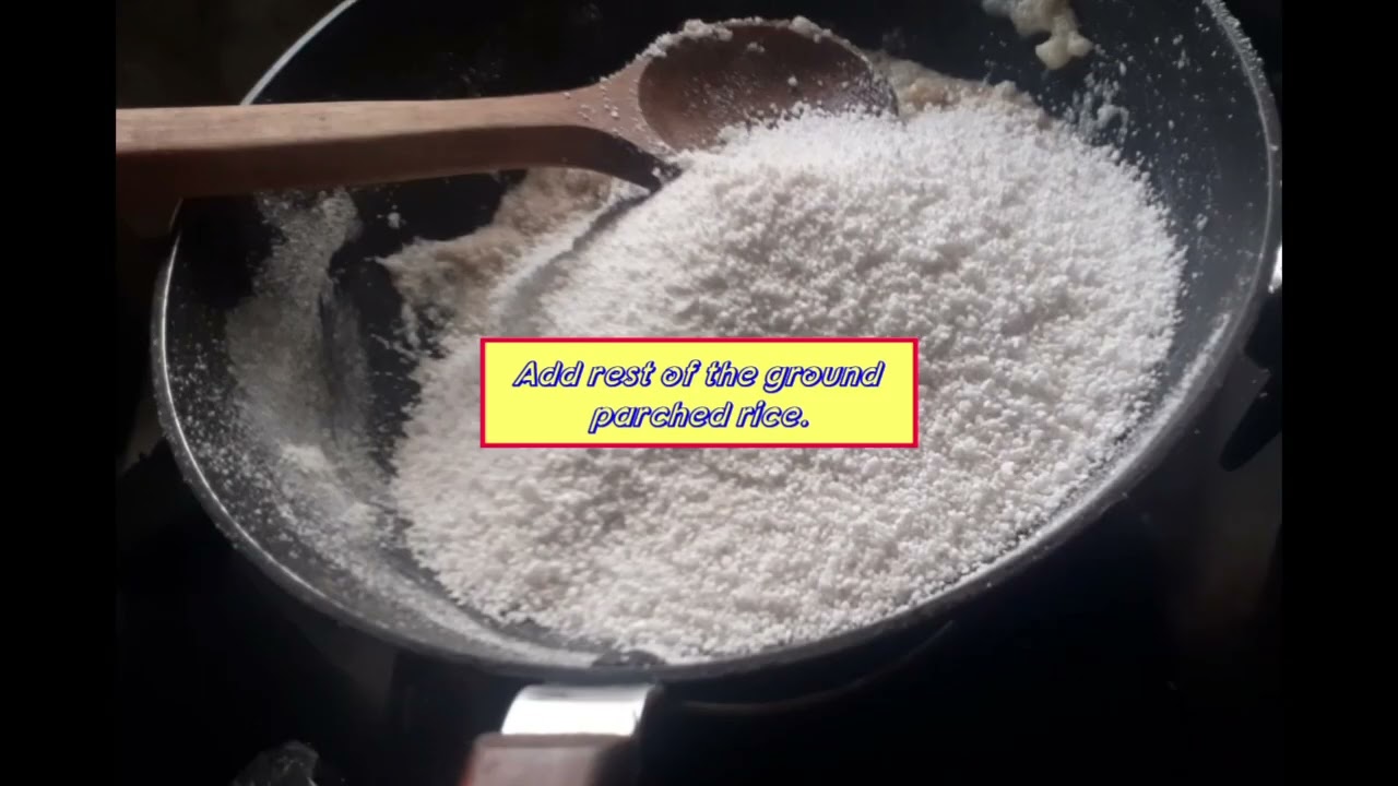 Laddu made of parched kanakchur rice. কনকচুর ধানের খইয়ের নাড়ু 