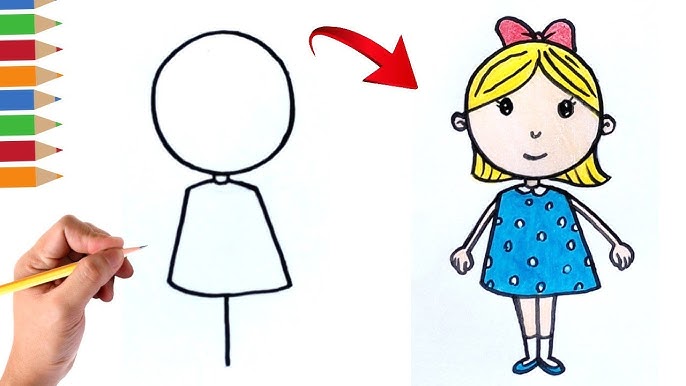 Como desenhar uma pessoa fácil passo a passo / how to draw an easy person 