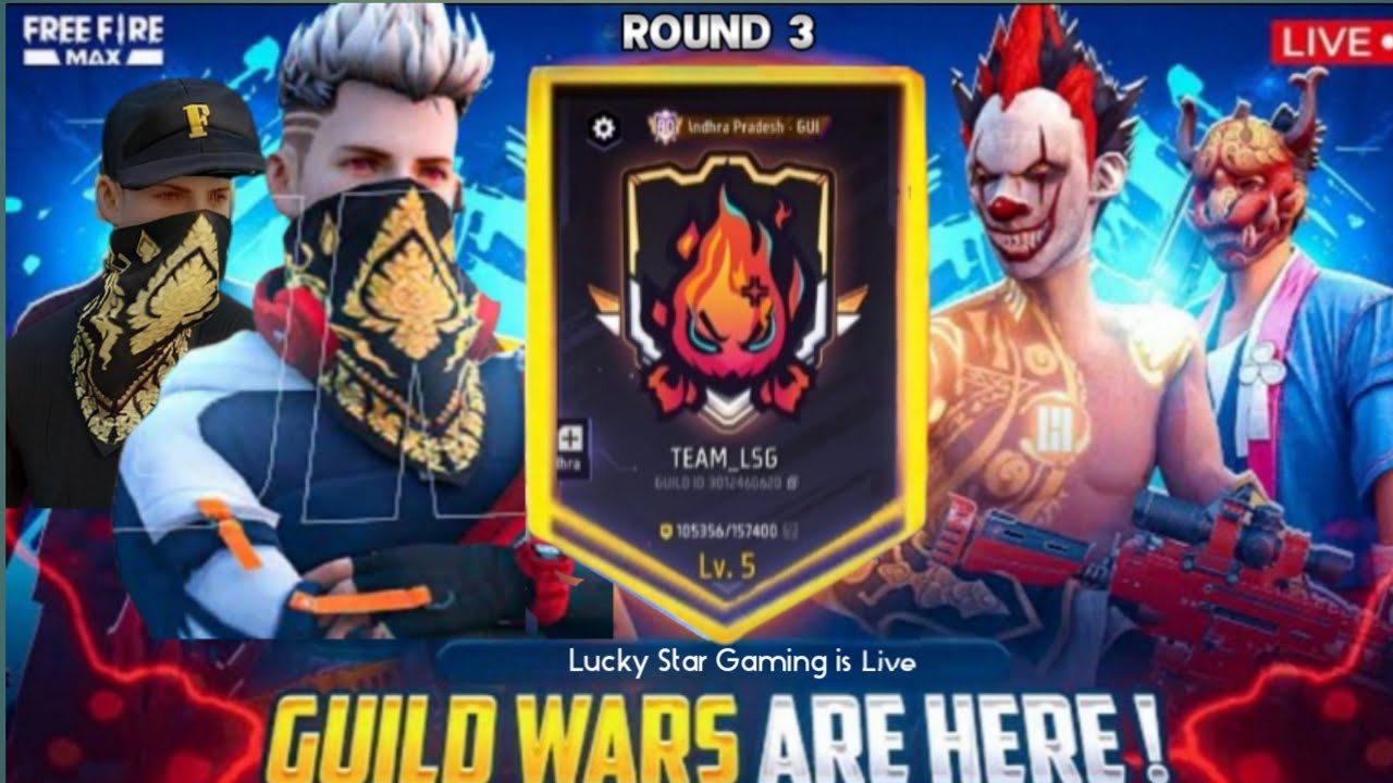 LSG Guild wars - Free Fire Telugu - Lucky Star live #LSG - YouTube