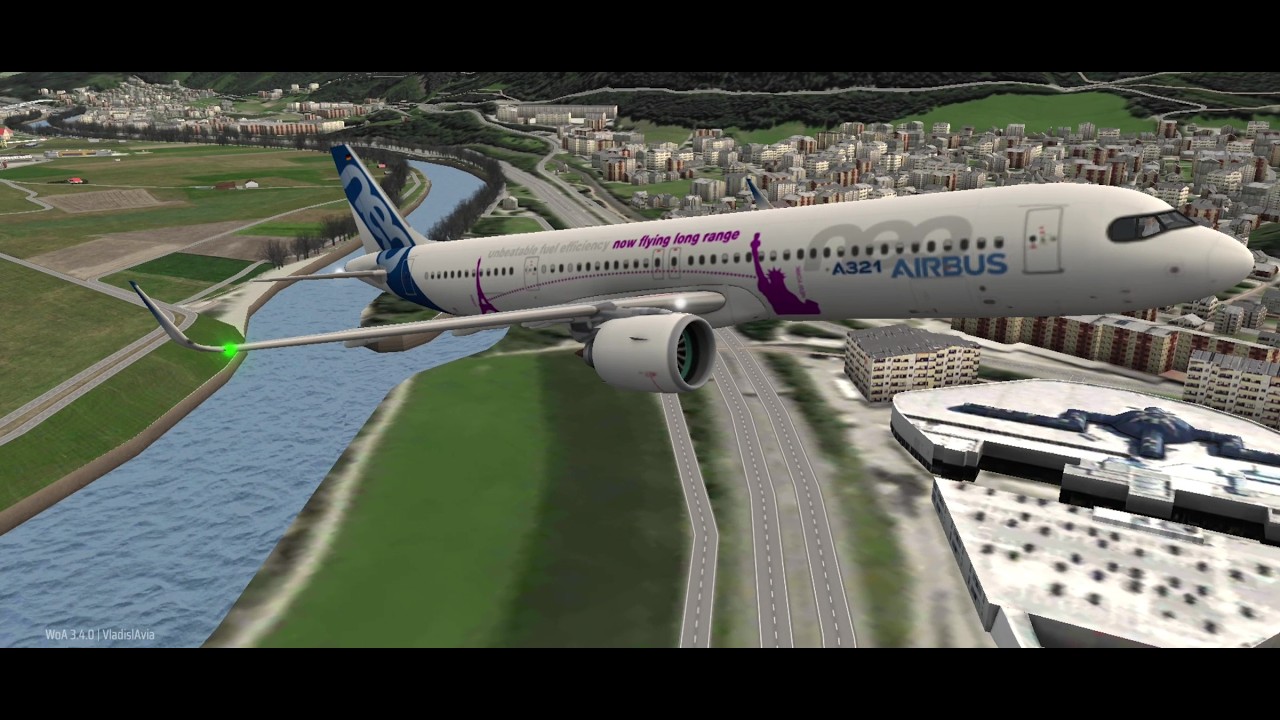 Airbus A321 Neo special Airbus airline livery, Toulouse, Innsbruck. Landing, service, takeoff. A21NX