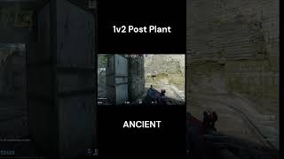 1v2 Post Plant #cs2 #cs2clips #csgo #counterstrike #m4a4 #ancient