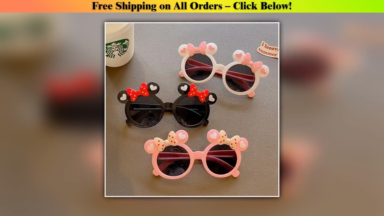 New Children Cute Cartoon UV400 Sunglasses Boys Girls Colors Outdoor Kids Sun Protection Sunglasses