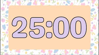 25 Minute Easter Spring Pastel Flower Timer (Fun Percussion Tones at End, No Music) Wealth