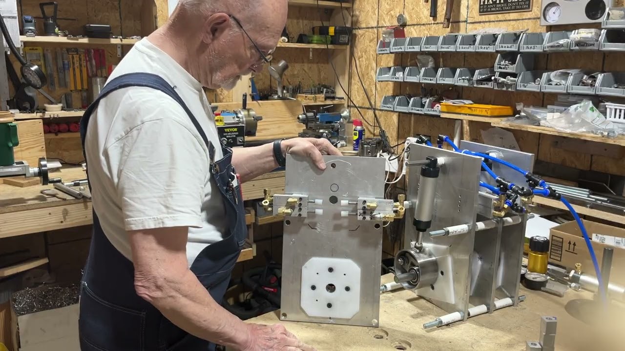 Final Assembly, adding 3rd Cylinder on Push-Pull Air Engine 5-1-2025