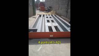 How to install a weigh bridge Split weigh bridge body to combine together.#scales #weighbridge