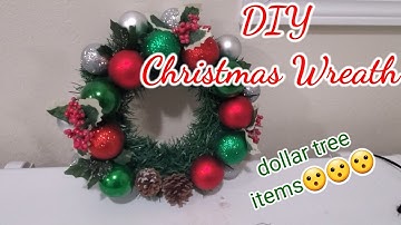 HOW TO MAKE A CHRISTMAS WREATH ON A BUDGET|DOLLAR TREE DIY