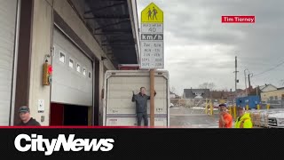 Premier fires back after critics call new speed signs 'ridiculously large'