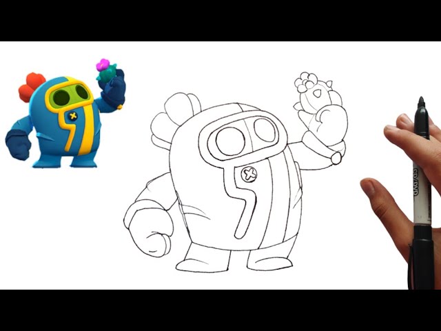 Drawing New Brawler Skin Pyro Spike - Brawl Stars New Season 