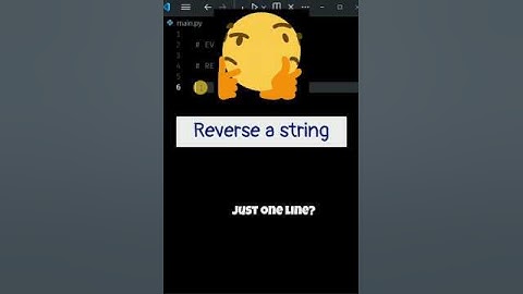 Python One-Liner to Reverse a String #shorts