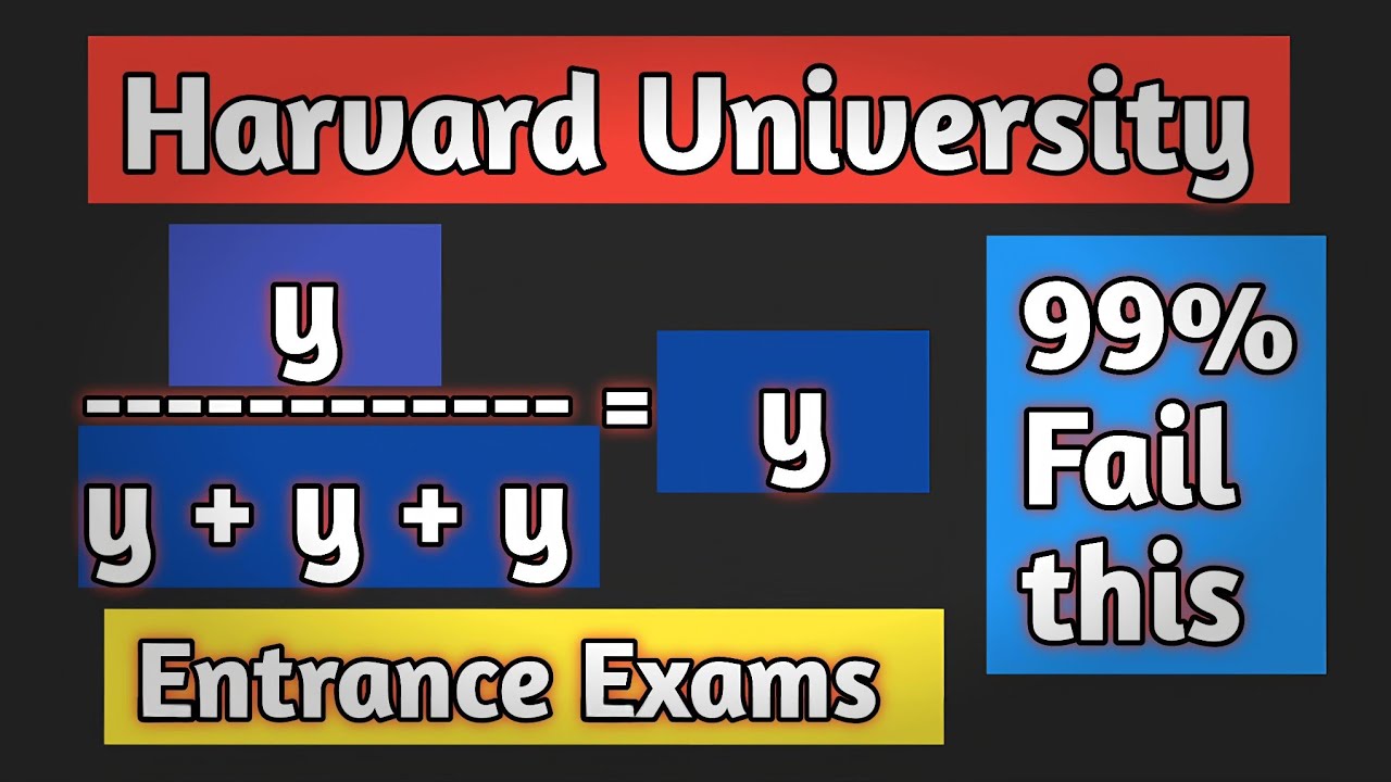 Harvard University Entrance Exam | 99% students Fail this | math Olympiad | algebra 
