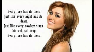 Miley Cyrus   Every Rose Has It's Thorn   Lyrics