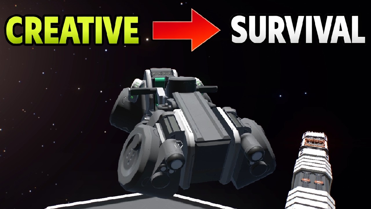 Starship EVO Transfer Ship From Creative To Survival - YouTube