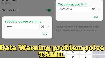 Mobile data warning problem solve in tamil