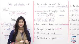 Celebrity Class 4 - Computer Studies - Chapter 7 - Lecture 3 - Exercise (Part 1) - Allied Schools Wealth