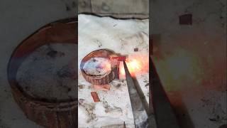 Pukhraj Stone Copper Ring Making