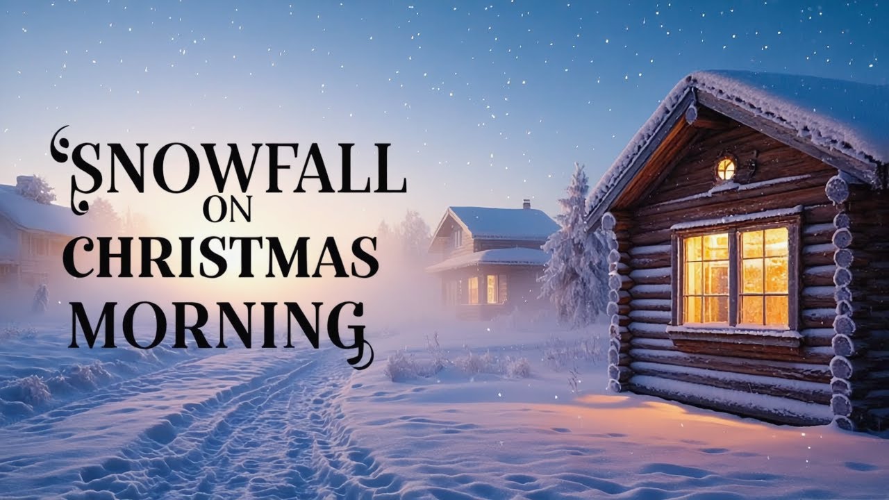 “Snowfall on Christmas Morning: Where Shadows Whisper Through the Winter Night”