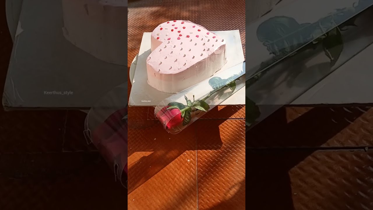 Valentines Day Special Heart Theme Cake Recipe ❤️ How to convert Normal #cake to Heart Shape #viral